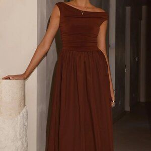 Billy J Immy Midi Dress - Brown